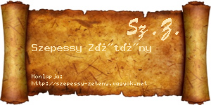 Szepessy Zétény névjegykártya